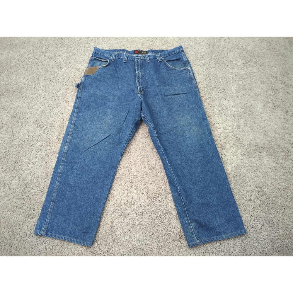 Wrangler Riggs‎ Jeans 42x30 Blue Straight Leg Durashield Carpenter Workwear